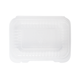 9''x6'' Clear Hinged Take Out Box- Clear Half Clamshell Container - Karat PP Plastic - 250 count-Karat