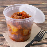 24oz Injection Molded Deli Containers with Lids - 24 oz Plastic Soup Containers - 240 ct-Karat