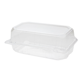9x5 Hinged Containers - Half Clamshell Takeout Boxes - Karat PET Plastic - 250 ct-Karat