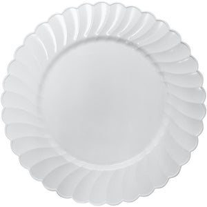 Karat 10.25" PS Scalloped Plate - White - 120 ct-Karat