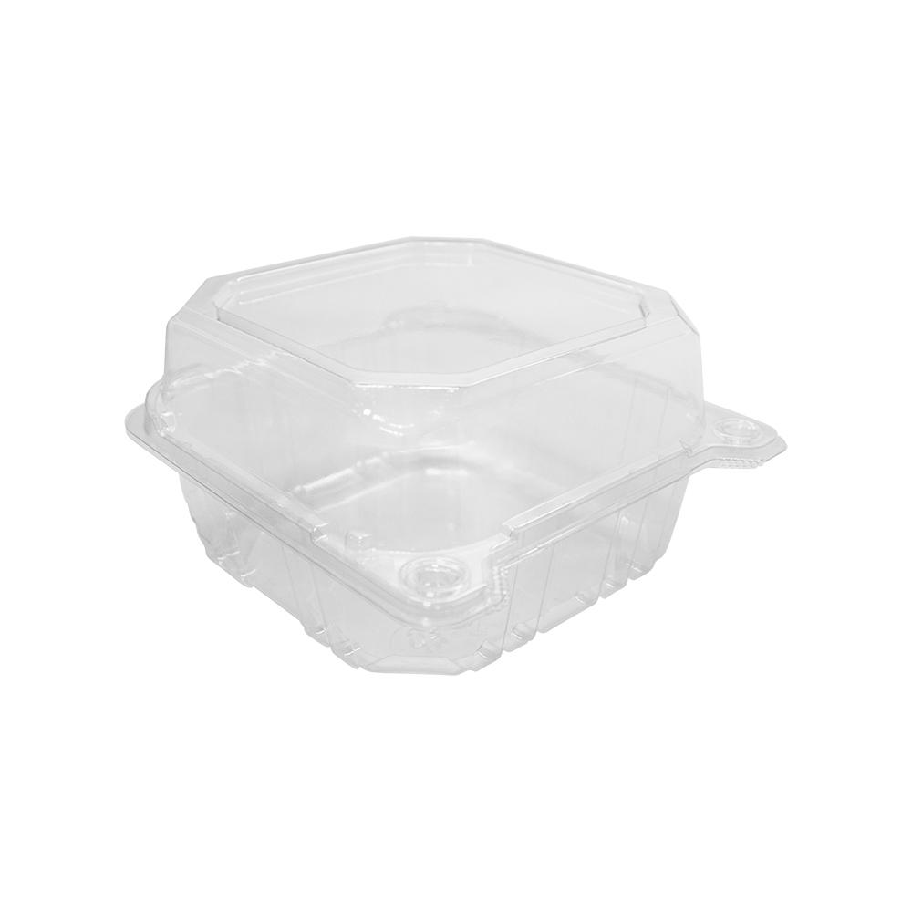 6 x 6 x 3 Clamshell hinged lid plastic take-out container - TG-PM-66 –  Gator Chef Restaurant Equipment & Supplies