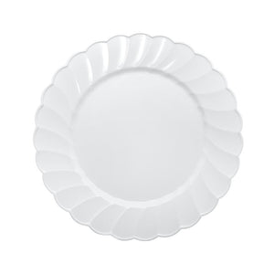 Karat 7" PS Scalloped Plate - White - 240 ct-Karat