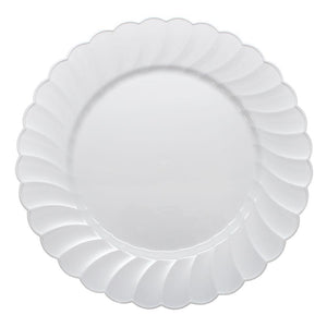 Karat 9" PS Scalloped Plate - White - 120 ct-Karat