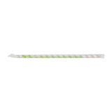 Karat Earth 10.25" Giant Paper Spiral Straws (7mm) Wrapped - Red & White (1,200 ct)-Restaurant Supply Drop