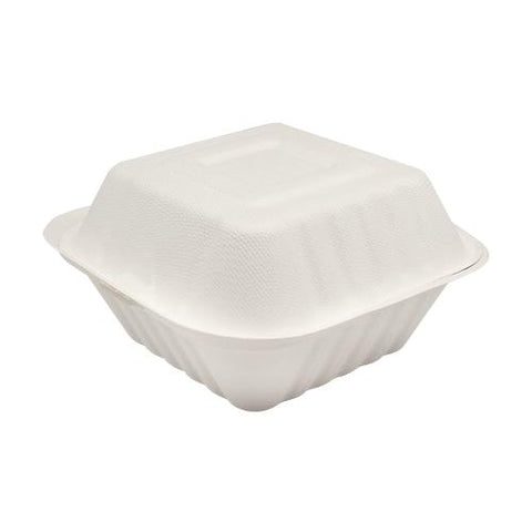 Compostable Bagasse Hinged Containers