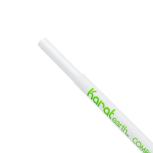 Karat Earth 7.75" Jumbo Paper Straw (5mm) White (2,000 ct)-Restaurant Supply Drop