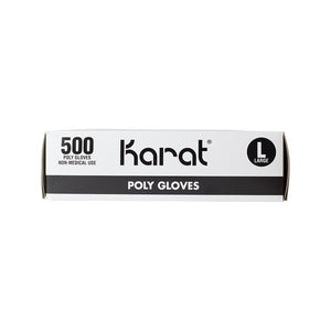 Karat Poly Gloves (Clear) Distributor Pack- Large - 10,000 ct-Karat