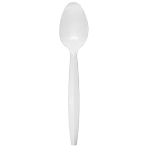 Karat PP Medium-Heavy Weight Tea Spoons Bulk Box - White - 1,000 ct-Karat