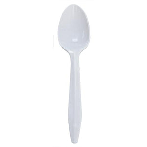 Karat PP Medium Weight Dessert Spoons Bulk Box - White - 1,000 ct-Karat