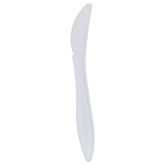 Karat PP Medium Weight Knives Bulk Box - White - 1,000 ct-Karat