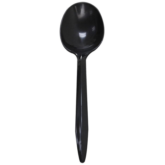 Karat PP Medium Weight Soup Spoons Bulk Box - Black - 1,000 ct-Karat