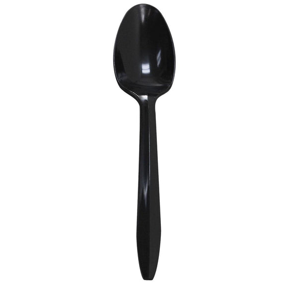Karat PP Medium Weight Tea Spoons Bulk Box - Black - 1,000 ct-Karat