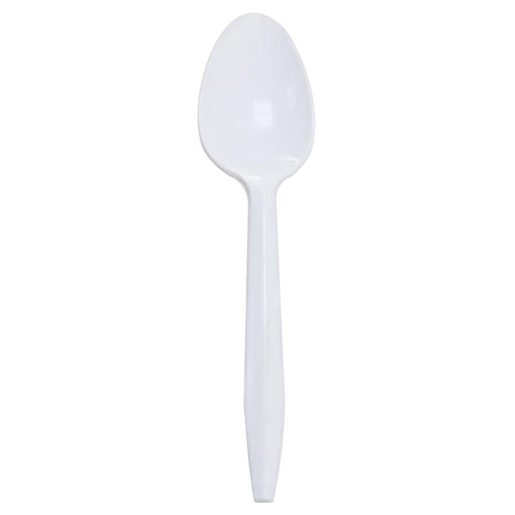 Karat PP Medium Weight Tea Spoons Bulk Box - White - 1,000 ct-Karat