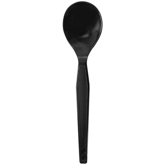 Karat PS Medium-Heavy Weight Soup Spoons Bulk Box - Black - 1,000 ct-Karat