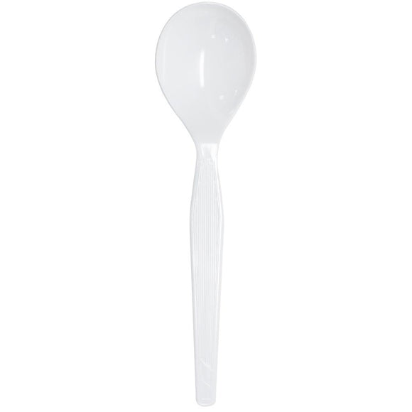 Karat PS Medium-Heavy Weight Soup Spoons Bulk Box - White - 1,000 ct-Karat