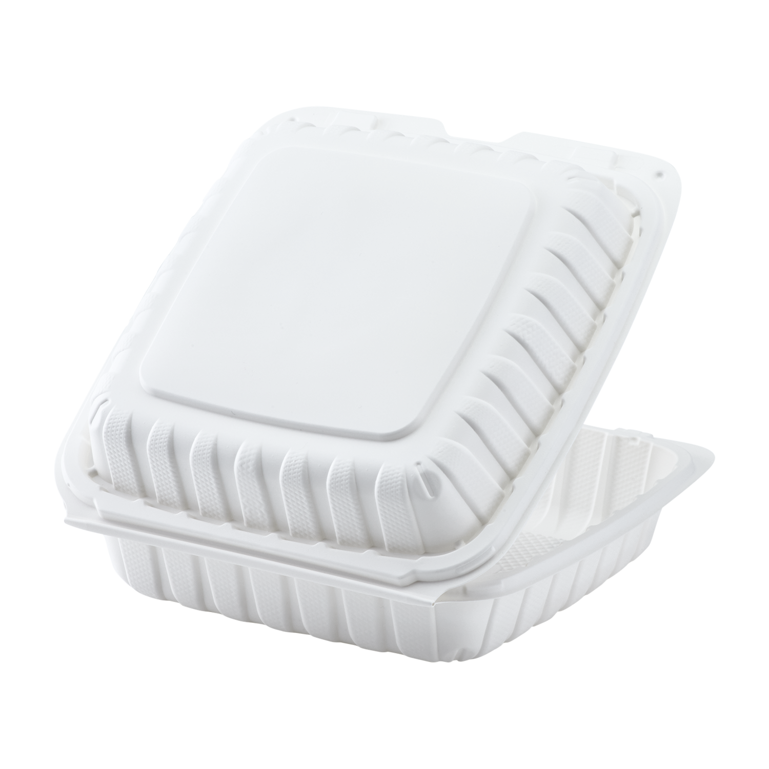 GET EC-12-1-JA-EC 3-Compartment Take-Out Food Container, 9 x 9, Jade (Set  of 4)