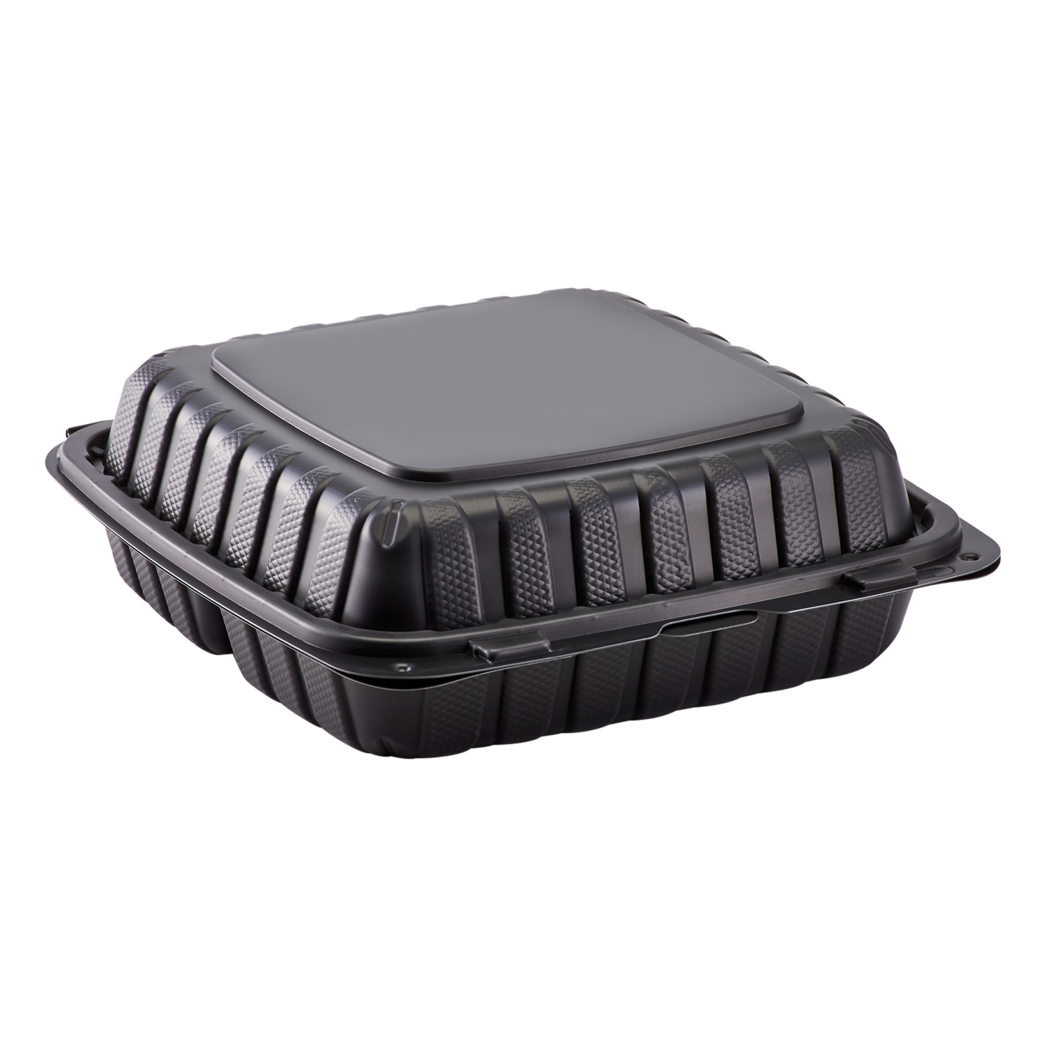 9x9 Microwavable Black Base 3 Compartment