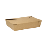 Kraft Microwavable Folded Paper #2 Take-Out Container - Karat Medium Fold-To-Go Box - 54oz - 7.8" X 5.5" X 1.8" - 200 Count-Karat