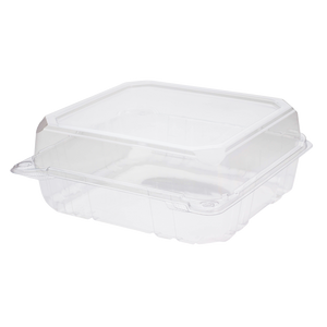 Large Clamshell Takeout Boxes Karat 8 x8 Hinged Containers