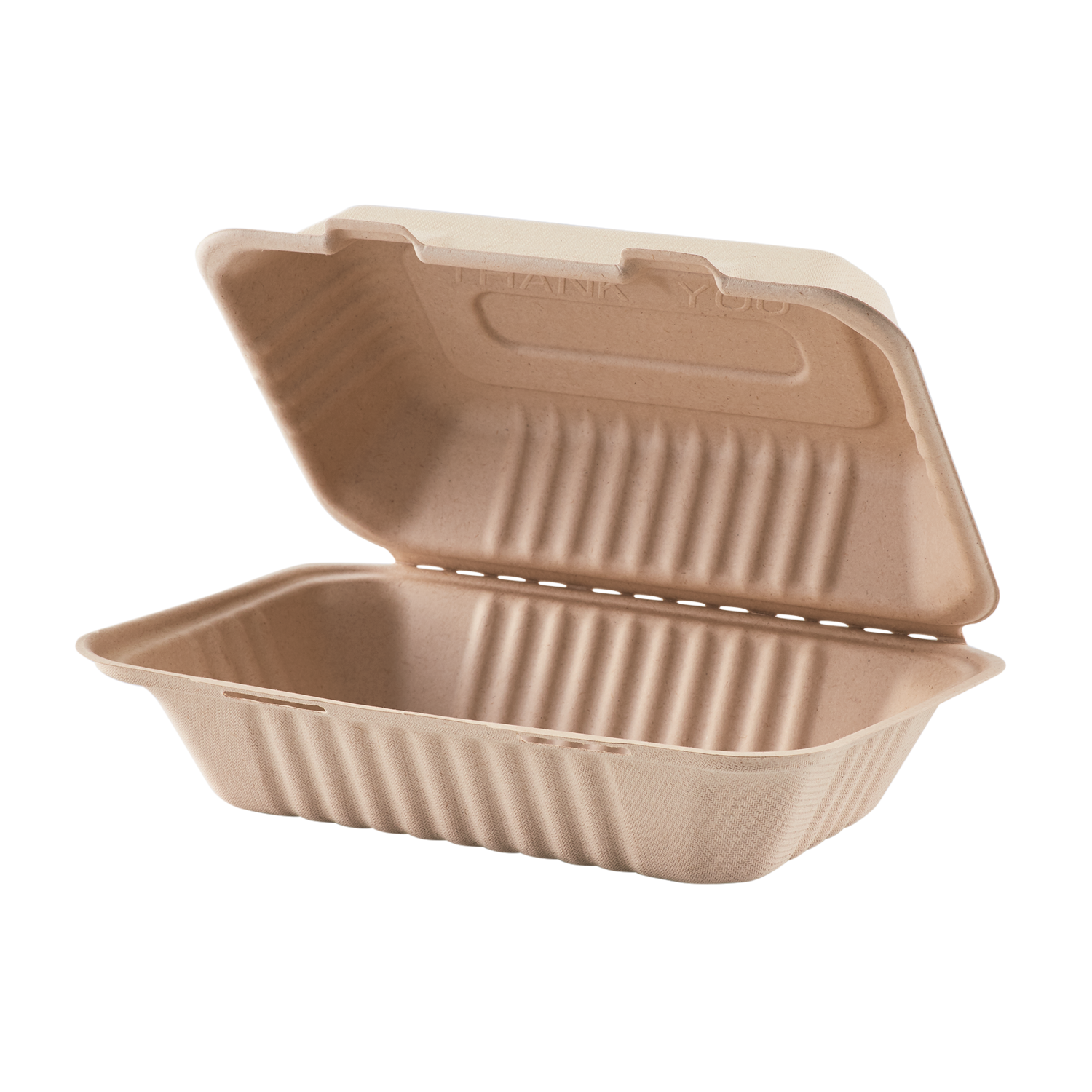 Buy Take Out Boxes Clamshell Hinged Biodegradable To Go Food