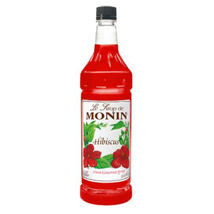 Monin Hibiscus Syrup Bottle - 1 Liter-monin