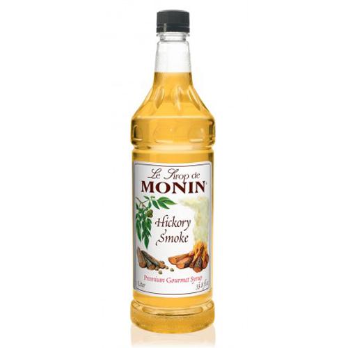Monin Hickory Smoke Syrup Bottle - 1 Liter-monin