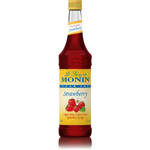 Monin Sugar Free Strawberry Syrup Bottle - 750ml-monin