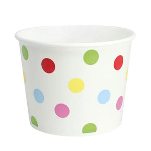 Paper Food Containers - 16oz Food Containers - Dots (112mm) - 1,000 ct-Karat