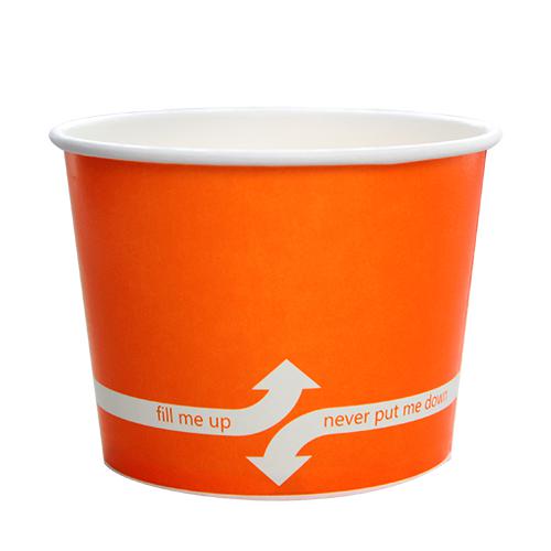 Paper Food Containers - 16oz Food Containers - Orange (112mm) - 1000 ct-Karat