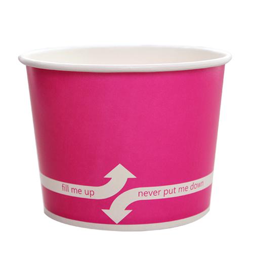 Paper Food Containers - 16oz Food Containers - Pink (112mm) - 1,000 ct, Coffee Shop Supplies, Carry Out Containers