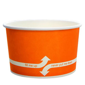 Paper Food Containers - 20oz Food Containers - Orange (127mm) - 600 ct-Karat