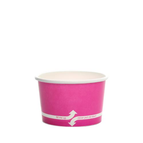 Paper Food Containers - 4oz Food Containers - Pink (76mm) - 1,000 ct-Karat