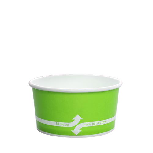 Paper Food Containers - 6oz Food Containers - Green (96mm) - 1,000 ct-Karat