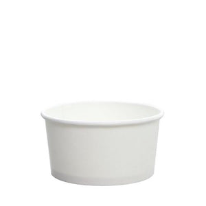 Paper Food Containers - 6oz Food Containers - White (96mm) - 1,000 ct-Karat