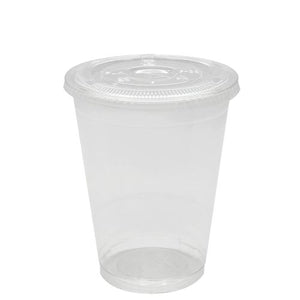Plastic Cups - 16oz PET Cold Cups and PET Flat Lids (98mm), Coffee Shop  Supplies, Carry Out Containers