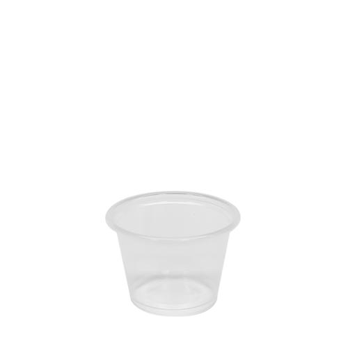 1 oz. Plastic Disposable Portion Cups with Lids - Souffle Cups