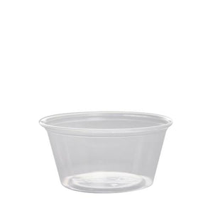 Plastic Portion Cups - 3.25oz PP Portion Cups - Clear - 2,500 ct-Karat