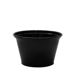 Plastic Portion Cups - 4oz PP Portion Cups - Black - 2,500 ct-Karat