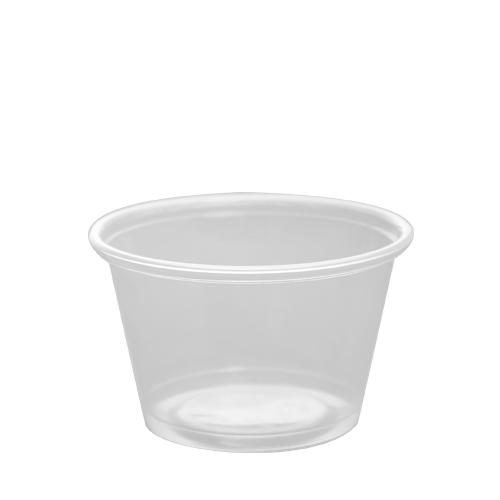 4 oz Plastic Black Portion Cups With Lids, Souffle Cups — thatpaperstore