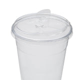 Karat Strawless Sipper lids for 12-24oz PET Plastic cup - 98mm Straw Substitute-karat