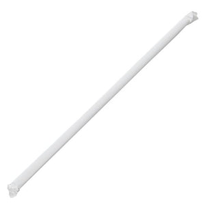 Plastic Straws 10.25'' Jumbo Straws (5mm) Wrapped in Paper - Clear - 2,000 count-Karat
