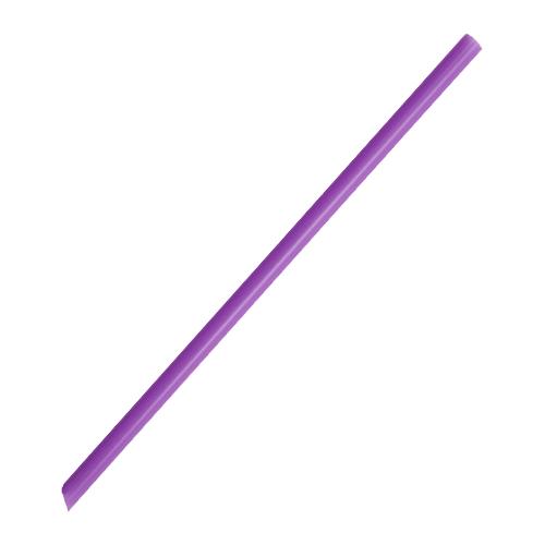 Plastic Straws 7.75'' Giant Straws (8mm) Poly Wrapped - Purple - 5,000 count
