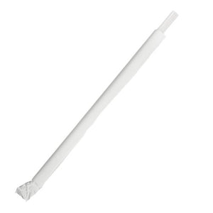 Clear Plastic Straws - 7.75'' Bulk Giant Straws (8mm) Wrapped in Paper - Clear - 7,500 count-Karat