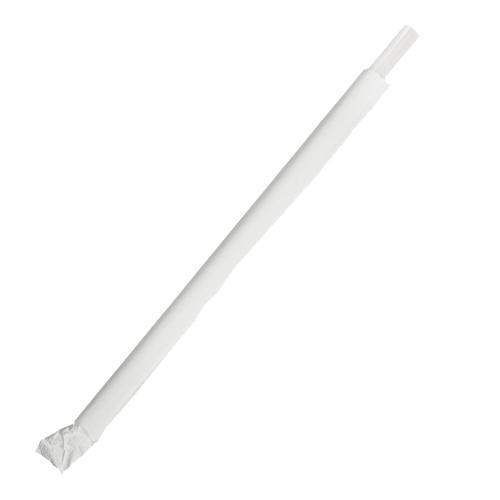 Clear Plastic Straws - 7.75'' Bulk Giant Straws (8mm) Wrapped in Paper -  Clear - 7,500 count