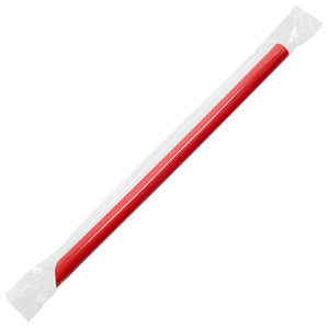 Red Bubble Tea Straws - Plastic Straws 9" Bubble Tea Straws (10mm) - Red - 1,600 count-Karat