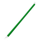 Green Plastic Straws - 9'' Giant Straws (8mm) Wrapped in Paper - Green - 2,500 count-Karat