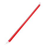 Red Plastic Straws 9'' Giant Straws (8mm) Wrapped in Paper- Red - 2,500 count-Karat