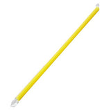 Yellow Plastic Straws 9'' Giant Straws (8mm) Paper Wrapped - Yellow - 2,500 count-Karat