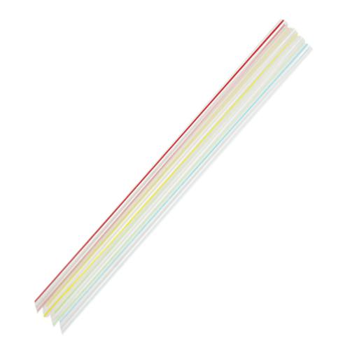 Plastic Straws 9'' Jumbo Straws (5mm) - Mixed Striped Colors - 8,000 count-Karat