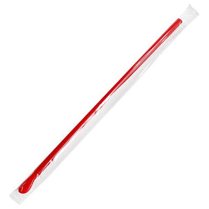 Spoon Straws 9.45'' Spoon Straws (6.5mm) - Plastic Wrapped - 5,000 count-Karat